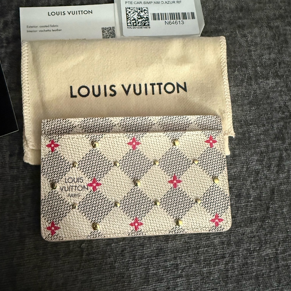 Louis Vuitton LE Damier Azur Canvas Card Holder